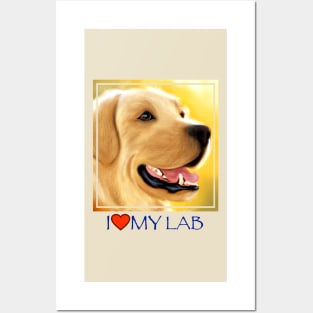 Yellow Lab Portrait Posters and Art